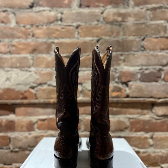 Lucchese Full Quill Caiman Cowboy Boots - Picture 6 of 10